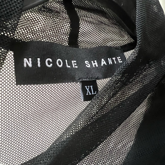 Nicole Shante Black Mesh Turtle Neck - Picture 3 of 4